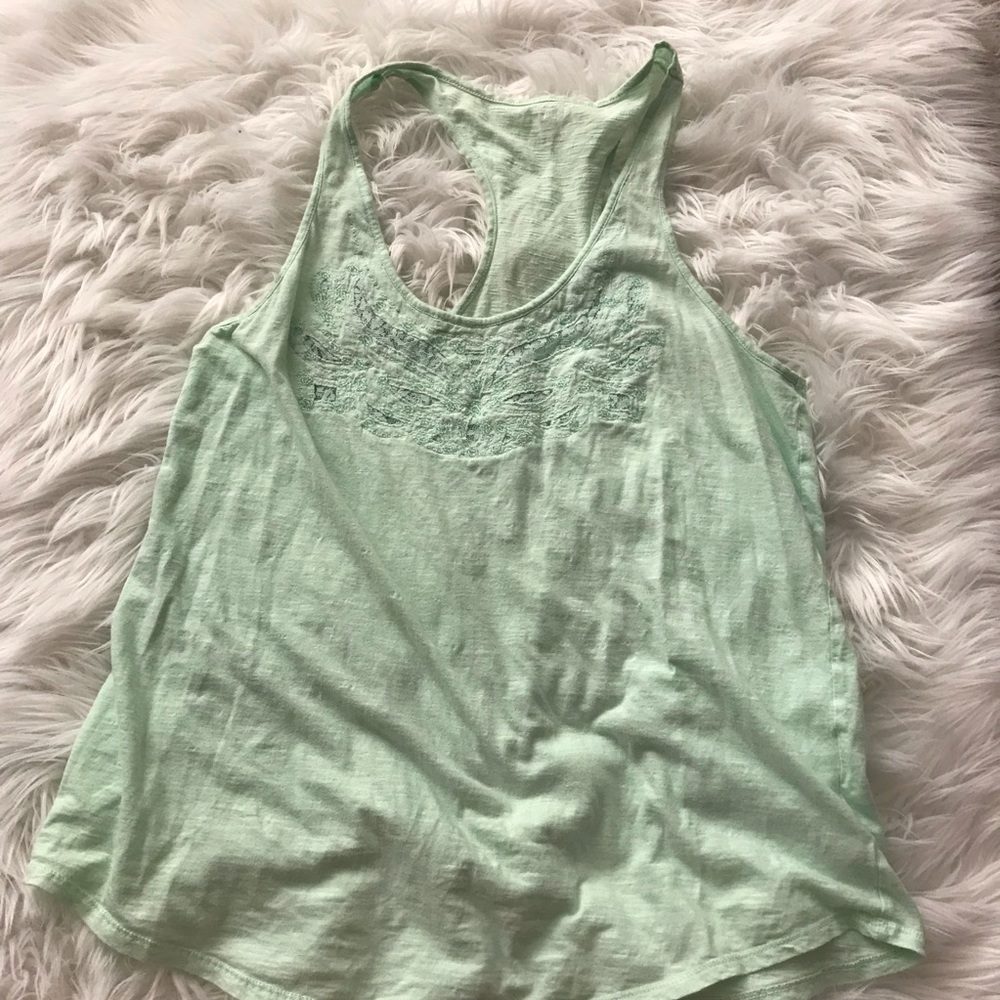 Express green racer back tank size Large